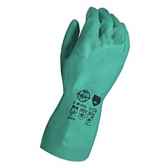 Armor Guys 05-003-Xl Chemical Resistant Gloves, 15 Mil Green Nitrile, Unsupported, Flocked Lined, Size X-Large