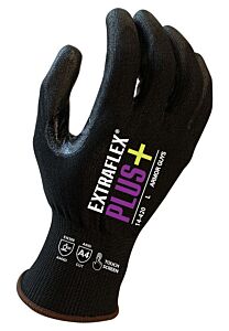 Armor Guys 14-420-2X Cut Resistant Gloves, Extraflex Plus Liner With Black Pu Palm Coating, Thumb Crotch Reinforcement, Touch Screen, Ansi A4, Size 2X-Large