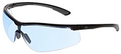 Mcr Safety Kd713Af Safety Glasses, Kd7 Klondike, Black/Gray Temple, Light Blue Uv-Af Lens