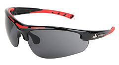 Mcr Safety Dm1222Pf Safety Glasses, Dm2 Dominator, Red Tpr, Gray Max6 Lens