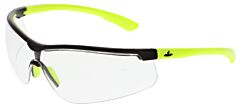 Mcr Safety Kd720Dc Safety Glasses, Kd7 Klondike, Hi-Vis Lime Temple, Clear Dual Coated Max3 And Max6 Lens
