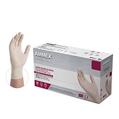 Ammex Gppft40100 Ivory Latex Powder Free Exam Gloves, 5 Mil, Size X-Small