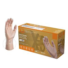 Ammex Gpx342100 Clear Vinyl Powder Free Industrial Gloves, Size Small
