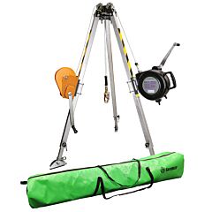 Safewaze 019-11003 7' Adjustable Tripod Kit, 65' Material Winch, 65' 3-Way, Storage Bag