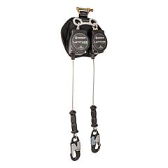 Safewaze Sw8008-11Le-Aludl Latitude Edge 11' Dual Cable Srl, Aluminum Snap Hook
