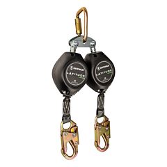 Safewaze Fs-Fsp14095-W Latitude Hd 11' Web Dual Srl, Fs-Ex313, Carabiner, Snap Hook