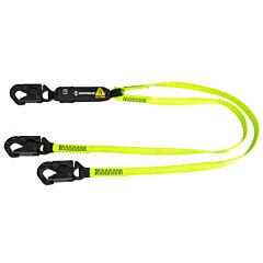 Safewaze Sw561-Af-De Arc Flash 6' Energy Absorbing Lanyard, Dual Leg, Dielectric Snap Hooks