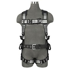 Safewaze 021-1825 Pro+ Slate Construction Harness, Aluminum 3D, Aluminum Qc Chest, Aluminum Fd, Aluminum Qc Legs, Size X-Small