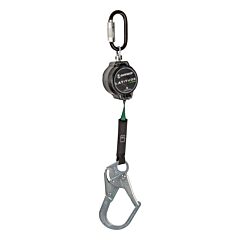 Safewaze 018-5010 Latitude Pro 7' Single Web Srl, Steel Triple Lock Carabiner, Rebar Hook