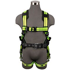 Safewaze 021-1434 Pro+ Construction Harness, Back D-Ring, Qc Chest, Tb Legs, No Side D-Rings, Size Small