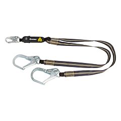 Safewaze 020-2042 Arc Flash 6' Energy Absorbing Lanyard, Aramid, Dual Leg, Rebar Hooks