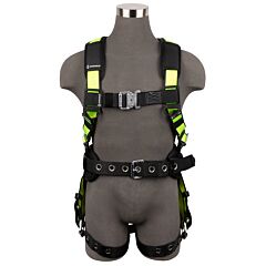 Safewaze 021-1447 Pro Construction Harness, 1D, Qc Chest, Tb Legs, Fixed Waist Pad, Size 3X-Large No Side D-Rings