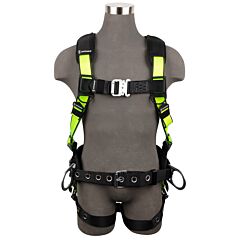 Safewaze Fs170-Qc-M Pro Construction Harness, 3D, Qc Chest, Tb Legs, Fixed Waist Pad, Size Medium