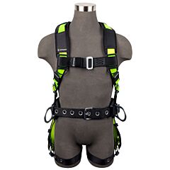 Safewaze Fs160-3X Pro Construction Harness, 3D, Dorsal Link, Mb Chest, Tb Legs, Free Floating Waist Pad, Size 3X-Large