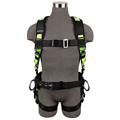 Safewaze Fs170-Xl Pro Construction Harness, 3D, Mb Chest, Tb Legs, Fixed Waist Pad, Size X-Large
