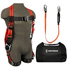 Safewaze Fs127-E V-Line Bag Combo With V-Line Full Body Harness: 3D, Mb Chest, Tb Legs , Universal Size, 6' Lanyard: Snap Hooks, 13" Duffle Bag