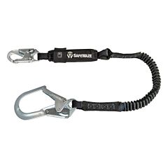 Safewaze Fs575 Pro 6' Stretch Energy Absorbing Lanyard, Rebar Hook