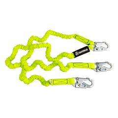 Safewaze Fs591 Pro 6' Stretch Internal Energy Absorbing Lanyard, Dual Leg, Snap Hooks