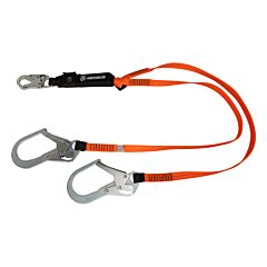Safewaze Fs88566-E V-Line 6' Energy Absorbing Lanyard, Dual Leg, Rebar Hooks