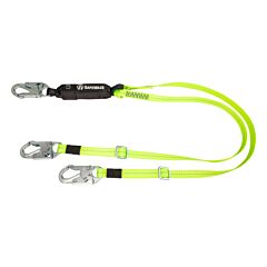Safewaze Fs561-Aj Pro 4'-6' Adjustable Energy Absorbing Lanyard, Dual Leg, Snap Hooks