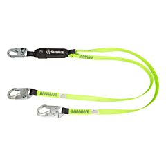 Safewaze Fs561 Pro 6' Energy Absorbing Lanyard, Dual Leg, Snap Hooks