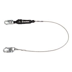 Safewaze Fs560-Ca Pro 6' Cable Energy Absorbing Lanyard, Snap Hook