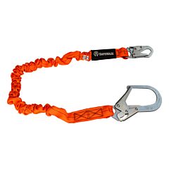 Safewaze Fs88595 V-Line 6' Stretch Internal Energy Absorbing Lanyard, Rebar Hook
