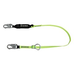 Safewaze Fs455 Pro 6' Tie-Back Energy Absorbing Lanyard, Adjustable Ring