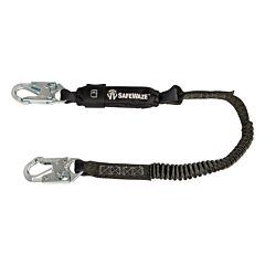Safewaze Fs570 Pro 6' Stretch Energy Absorbing Lanyard, Snap Hooks