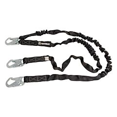 Safewaze Fs88581 V-Line 6' Internal Energy Absorbing Lanyard, Dual Leg, Snap Hooks
