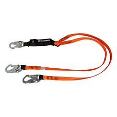 Safewaze Fs88561-E V-Line 6' Energy Absorbing Lanyard, Dual Leg, Snap Hooks