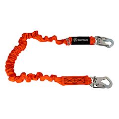 Safewaze Fs88590 V-Line 6' Stretch Internal Energy Absorbing Lanyard, Snap Hooks