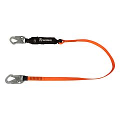 Safewaze Fs88560-E V-Line 6' Energy Absorbing Lanyard, Snap Hooks