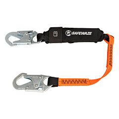 Safewaze Fs88560-E3 V-Line 3' Energy Absorbing Lanyard, Snap Hooks