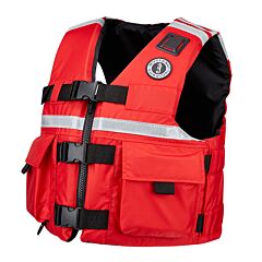 Mustang Survival Mv5606-4-L Sar Vest Pfd W 3 Belts Reflective Tape Orange Large