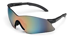 Gateway Safety 14Gb1M Hawk Safety Glasses, Black Temples, Red Mirror Lens