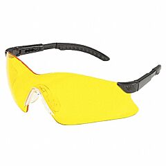 Gateway Safety 14Gb75 Hawk Safety Glasses, Black Temples, Amber Lens