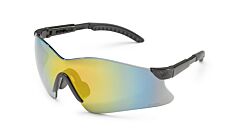 Gateway Safety 14Gb7M Hawk Safety Glasses, Black Temples, Gold Mirror Lens