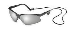 Gateway Safety 16Sm8M Scorpion Sm Safety Glasses, Size Small, Black Frame, Silver Mirror Lens