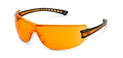 Gateway Safety 19Gb77 Luminary Safety Glasses, Black Temples, Orange Inset, Orange Lens