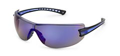 Gateway Safety 19Gb9M Luminary Safety Glasses, Black Temples, Blue Inset, Blue Mirror Lens