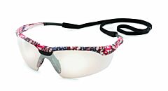 Gateway Safety 28Us0M Conqueror Safety Glasses, Old Glory Camo Frame, Clear In/Out Mirror Lens