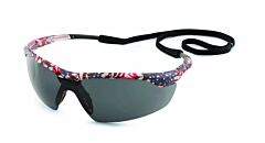 Gateway Safety 28Usx8 Conqueror Safety Glasses, Old Glory Camo Frame, Gray Fx3 Premium Anti-Fog Lens