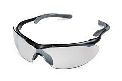 Gateway Safety 35Bk8M Flight Safety Glasses, Black Frame, Gray Temple Tips, Silver Mirror Lens