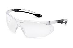 Gateway Safety 37Bk80 Parallax Safety Glasses, Clear Temples, Black Flex, Clear Lens