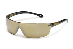 Gateway Safety 446M Starlite Squared Safety Glasses, Mocha Temples, Mocha Mirror Lens
