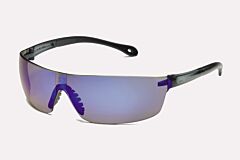 Gateway Safety 449M Starlite Squared Safety Glasses, Gray Temples, Blue Mirror Lens