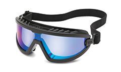 Gateway Safety 4589M Wheelz Safety Goggles, Black Frame, Blue Mirror Lens