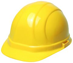 Gateway Safety 631 Standard Class E Safety Helmet, Yellow Shell, Ratchet Suspension