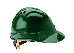 Gateway Safety 71205 Serpent Safety Helmet, Cap Style, Vented, Green Shell, Ratchet Suspension